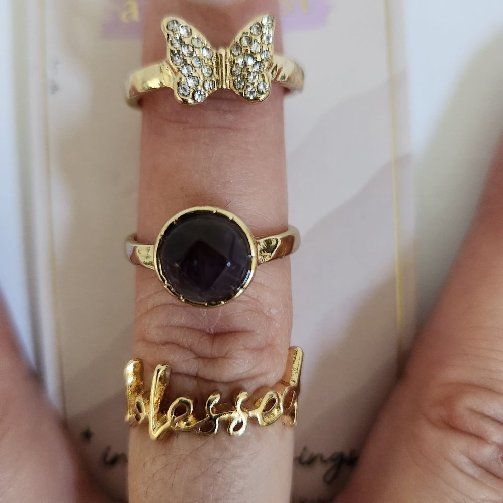 infinite blessings +  SEMI PRECIOUSONE RING SET